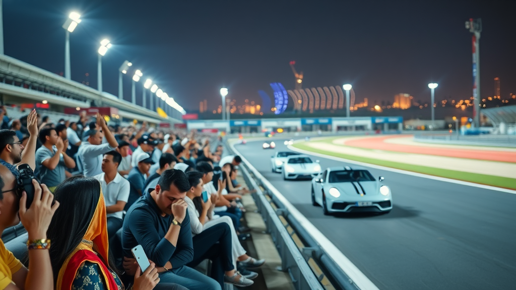 lusail international circuit festival, multicultural spectators, motorsports with cultural shows, qatar international circuit