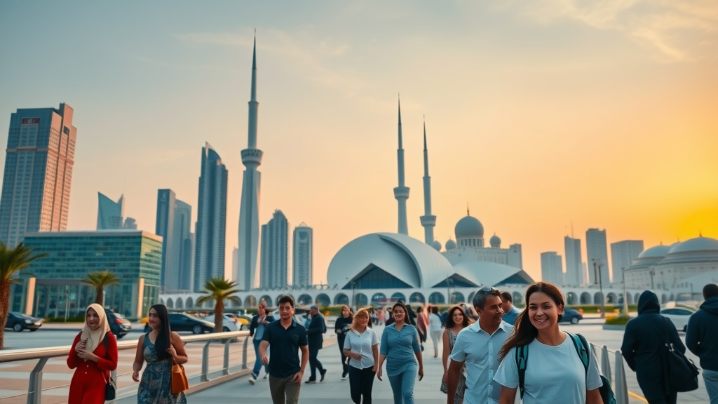 vibrant cityscape of Doha with Museum of Islamic Art and modern skyline, embodying doha sightseeing
