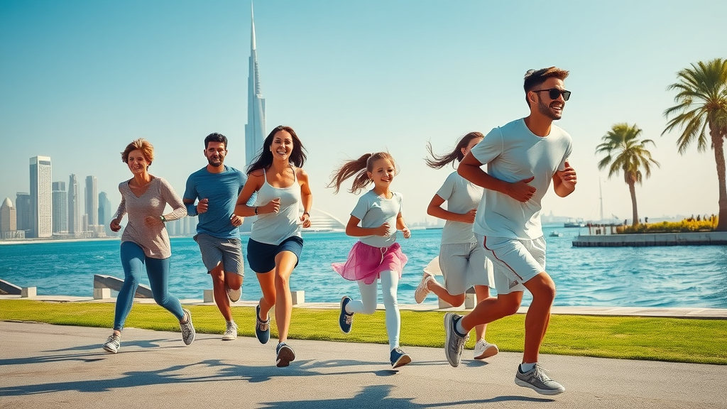 Doha Corniche promenade with skyline and families for doha what to visit and qatar tour