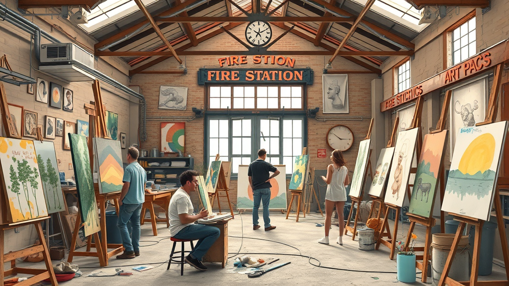 Energetic artist studio inside Doha